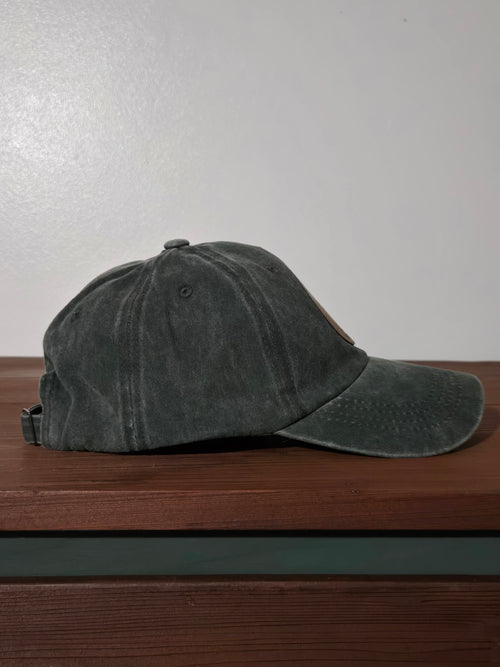 Charcoal Dad Hat with circle logo